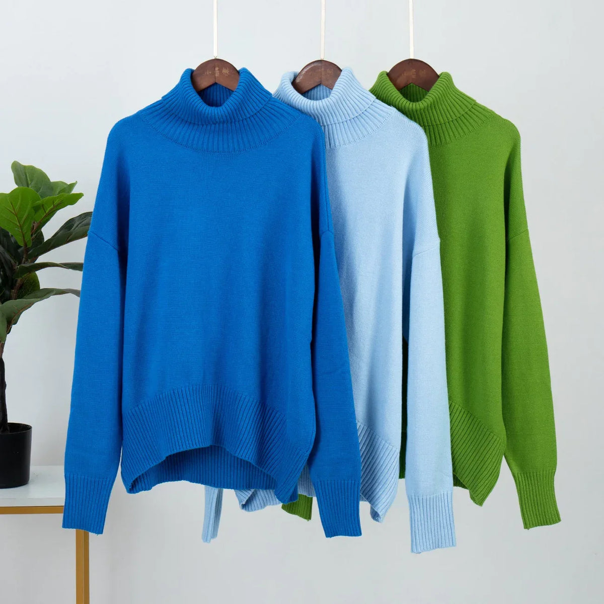 Pull Amélie Col Roulé Oversize En Coton