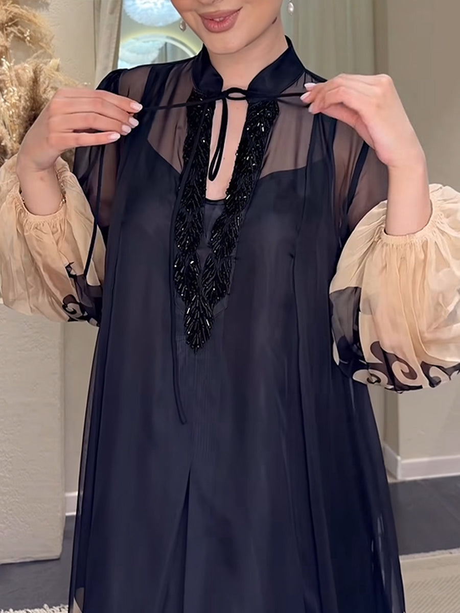 Ensemble Robe 2 Pièces En Mousseline