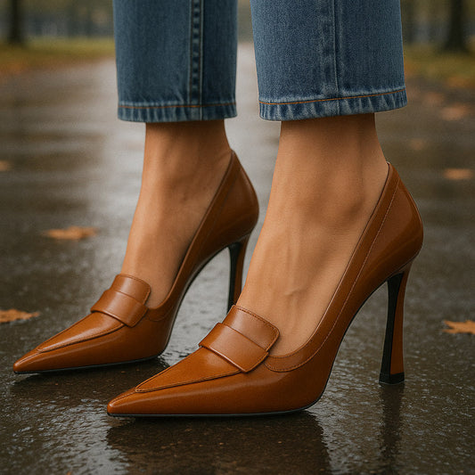 Talons Aiguilles En Cuir