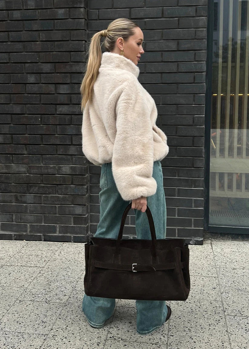 Aura boréale™ | Veste Fourrure, Chaleur & Élégance