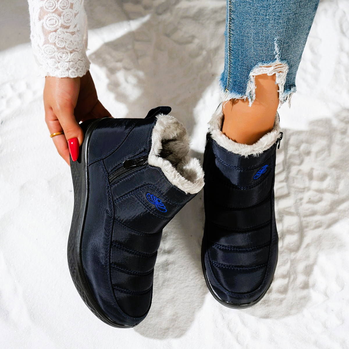 Bottines Everest Zippée En Polaire