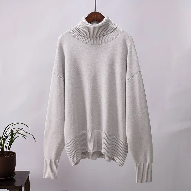 Pull Amélie Col Roulé Oversize En Coton