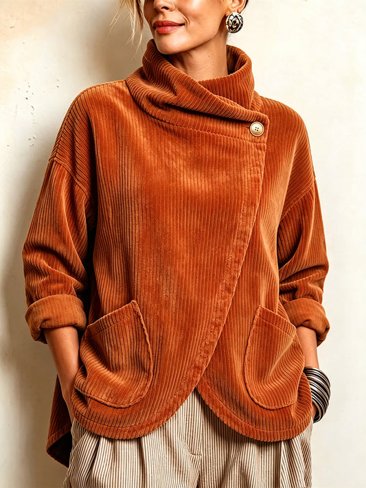 Pull Cherry En Velours Côtelé