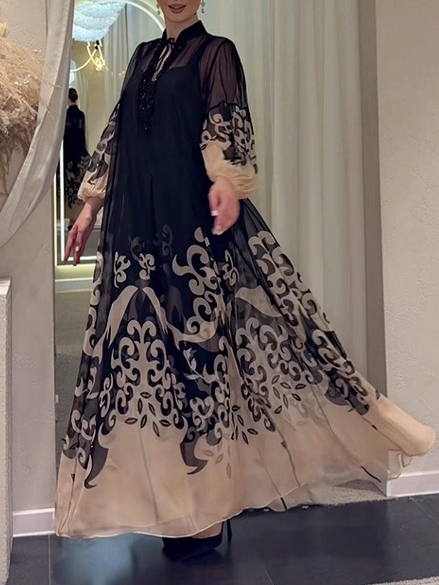 Ensemble Robe 2 Pièces En Mousseline