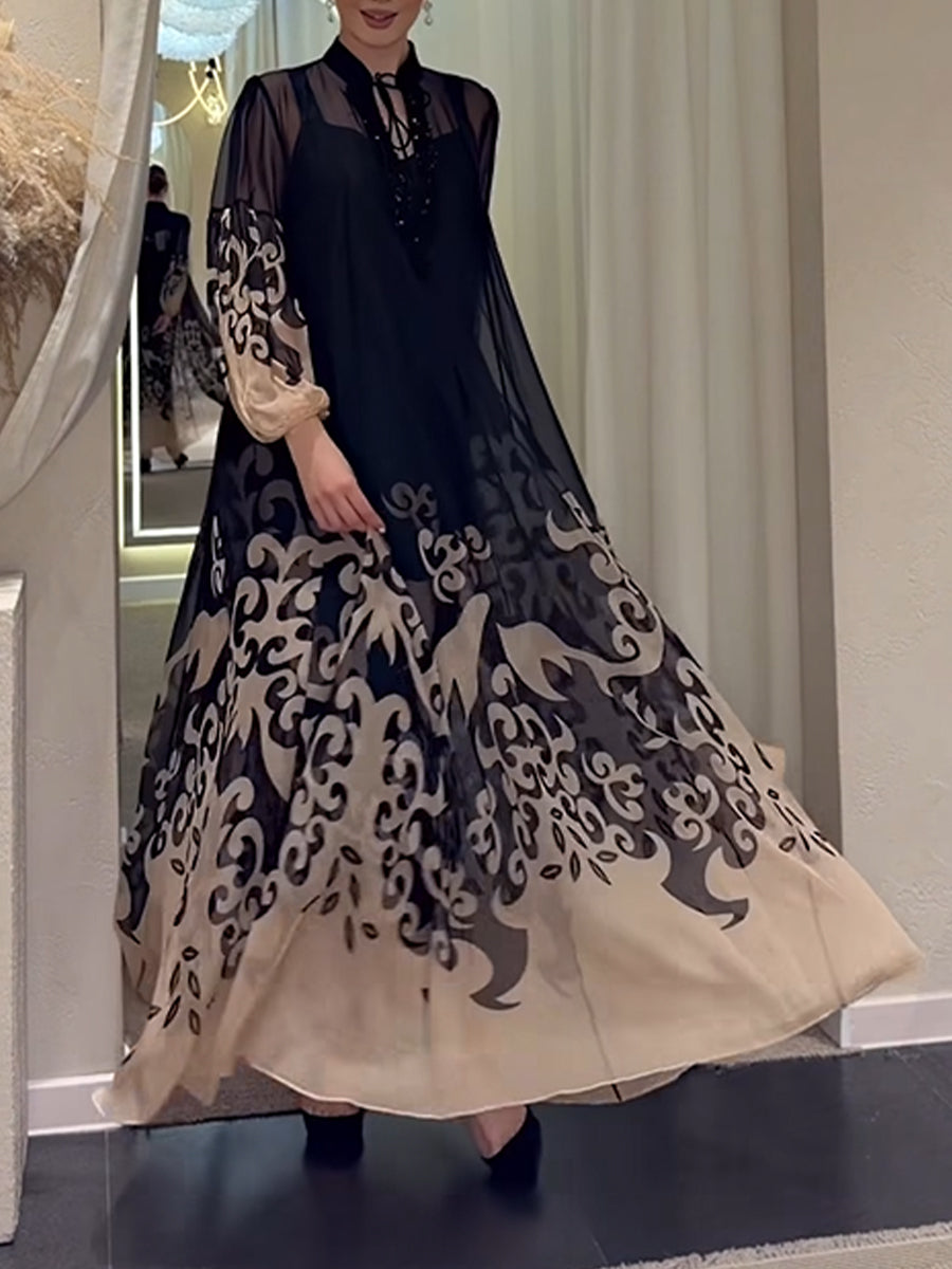 Ensemble Robe 2 Pièces En Mousseline