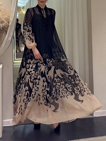 Ensemble Robe 2 Pièces En Mousseline