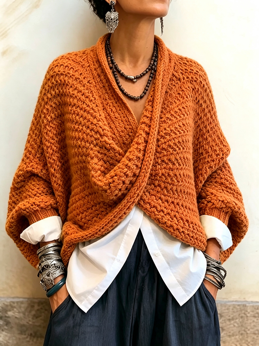 Pull Mariska Aux Manches Chauve-Souris Amples