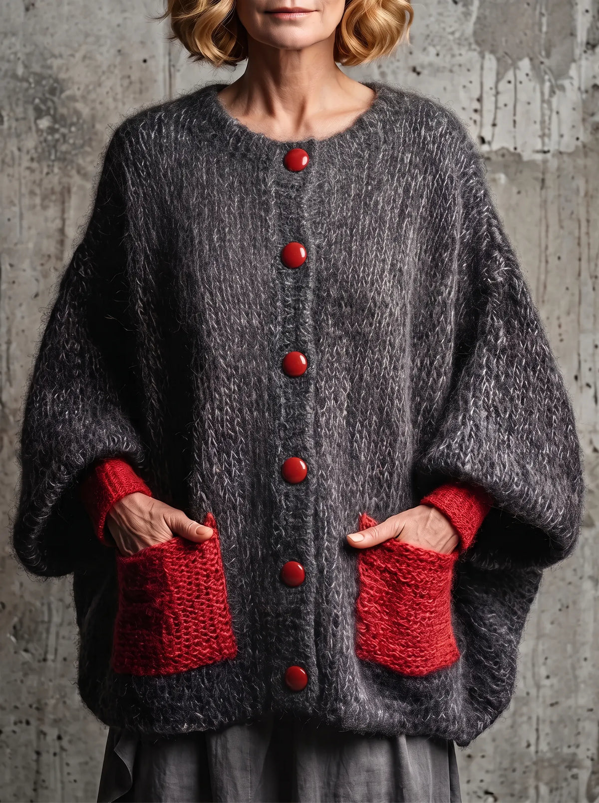 Cardigan Loana En Maille À Poches Contrastées