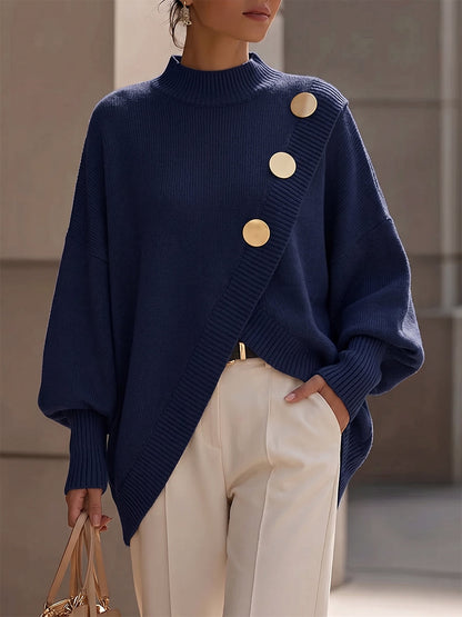 Pull Yvonne En Maille À Boutons Dorés